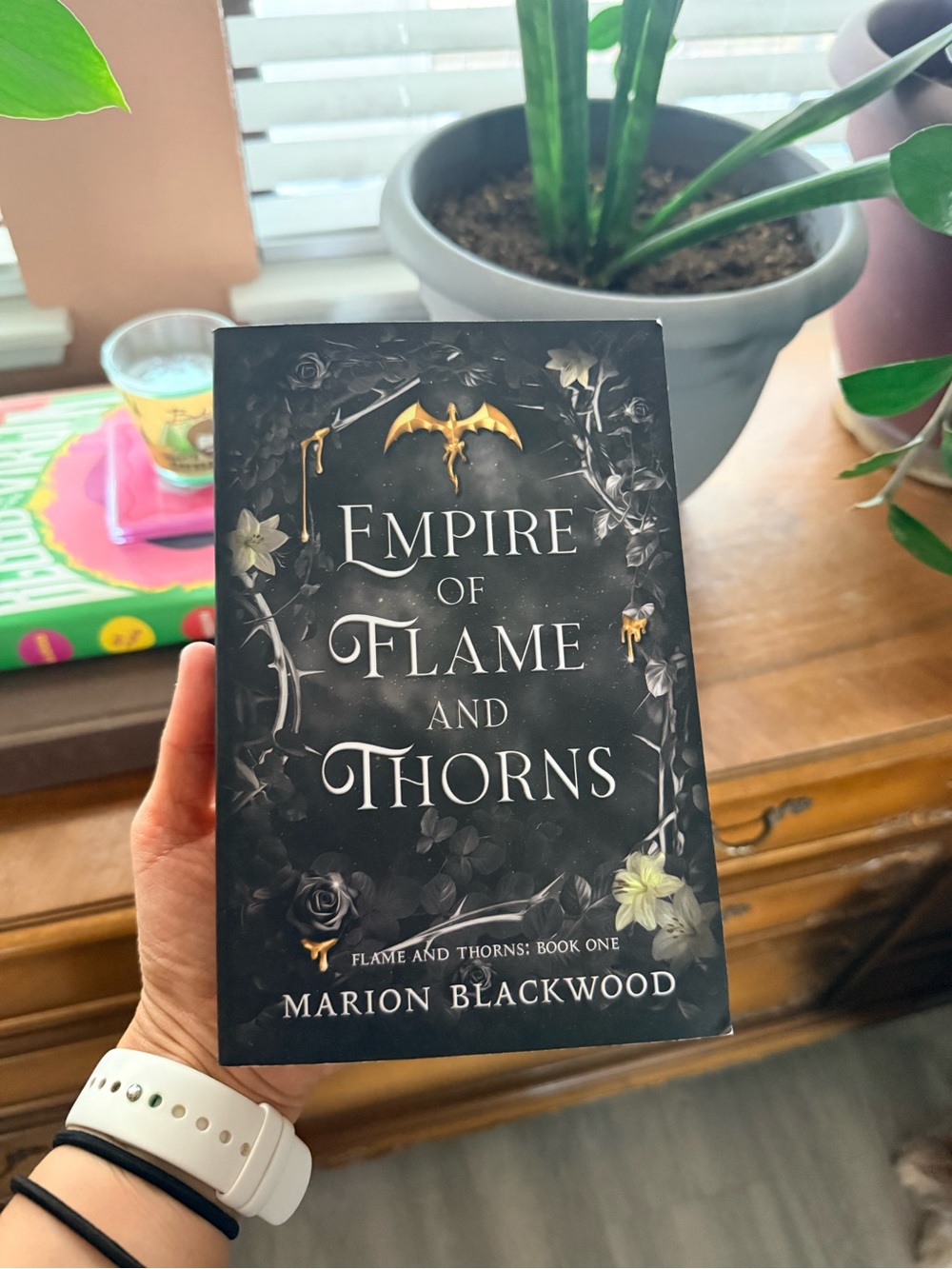 Empire of Flame and Thorns by Marion Blackwood - Black Cover